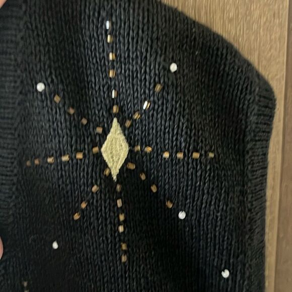 Bobbie Brooks Women’s V-neck Christmas Beading Embroidery Sleeveless Vest-L - Picture 12 of 16